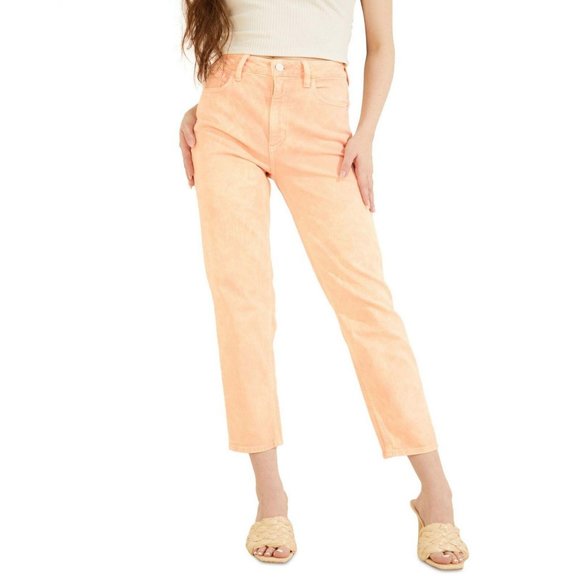 NWT Guess Women's High-Rise Mom Jeans W2YA21D4QQ0 26 Acid Wash Pink - Picture 1 of 1